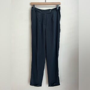 Tristan women navy silk pants lightweight summer XS